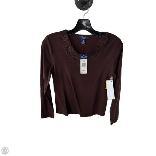 Top Long Sleeve By Chaps In Brown, Size: Sp