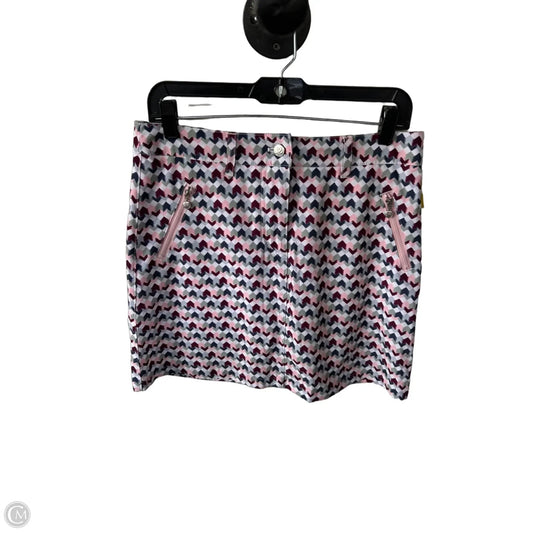 Athletic Skort By Daily Sports In Pink & White, Size: 8