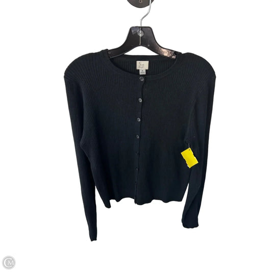 Sweater Cardigan By A New Day In Black, Size: M