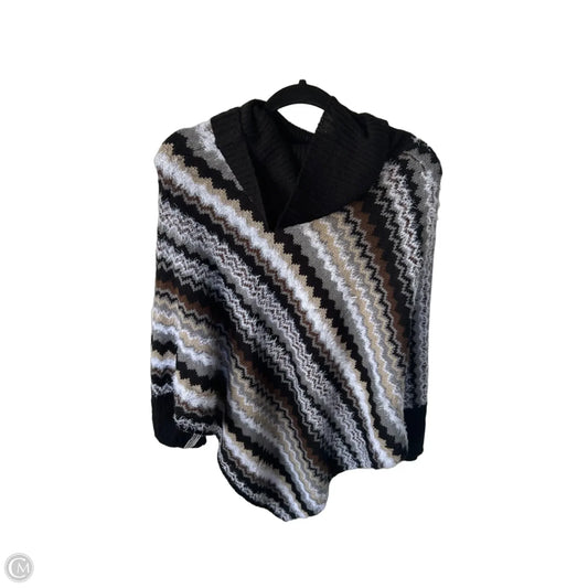 Poncho By Dressbarn In Black & Tan, Size: M