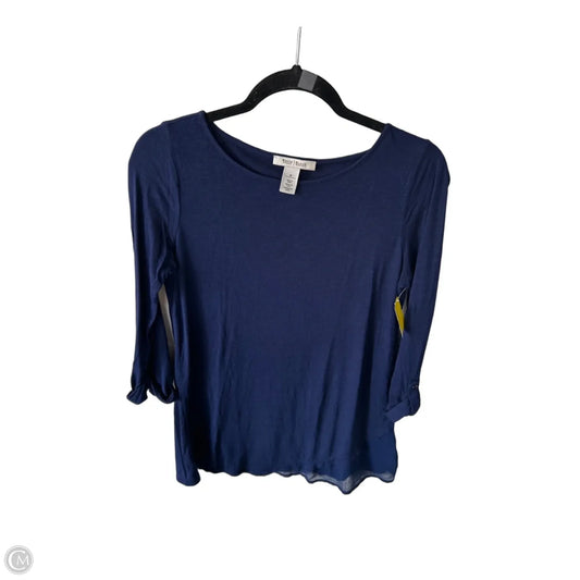 Tunic 3/4 Sleeve By White House Black Market In Navy, Size: M