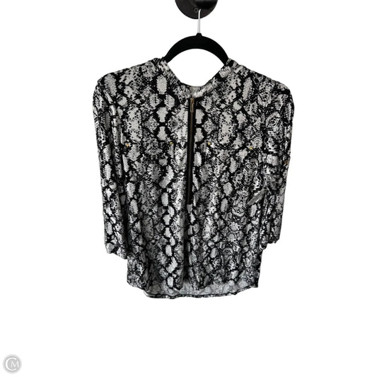 Top 3/4 Sleeve By Calvin Klein In Snakeskin Print, Size: M