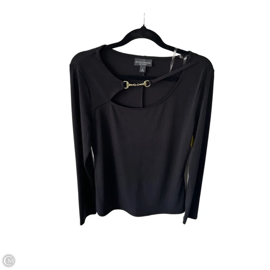 Blouse Long Sleeve By Bold Elements In Black & Gold, Size: M