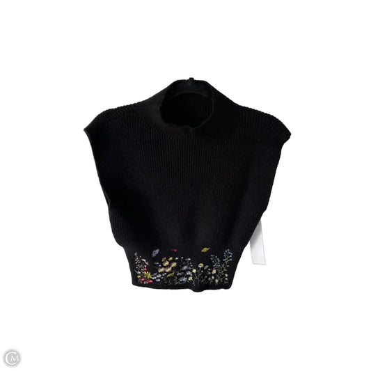 Vest Sweater By Commense In Black & Yellow, Size: Xs