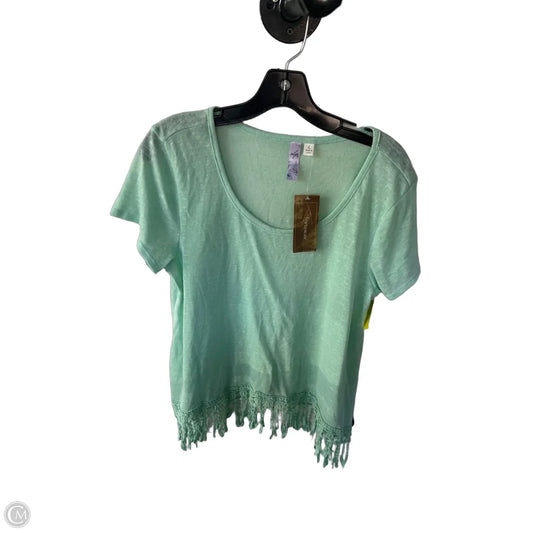 Sweater Short Sleeve By Alya In Green, Size: L