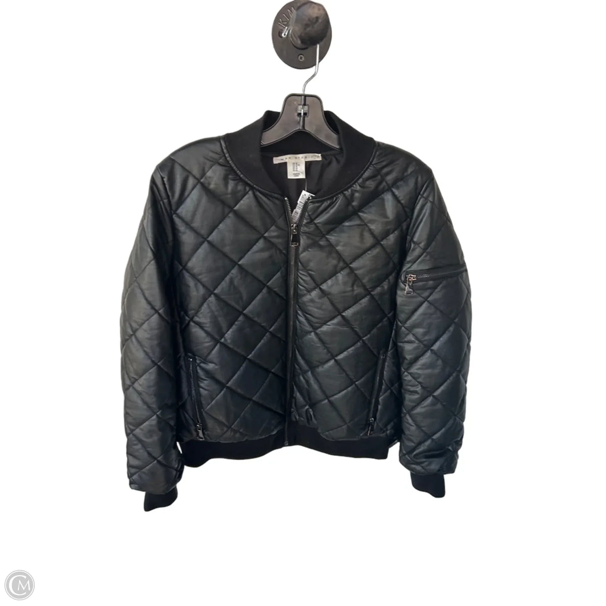 Jacket Puffer & Quilted By Max Studio In Black, Size: M