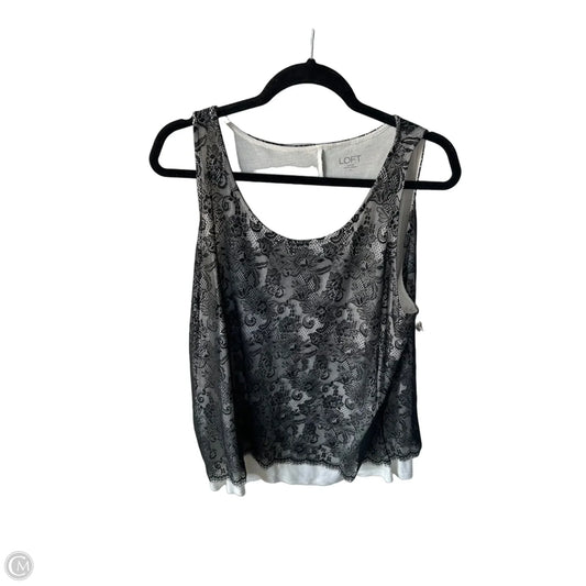 Blouse Sleeveless By Loft In Black & White, Size: Xl