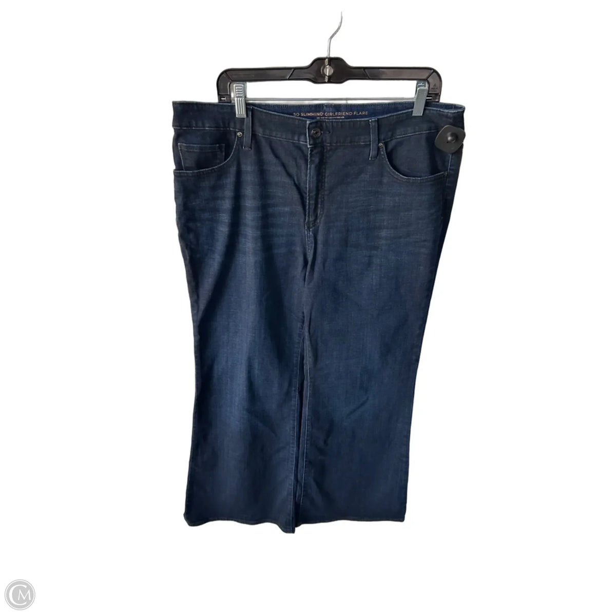 Jeans Flared By Chicos In Blue Denim, Size: 14