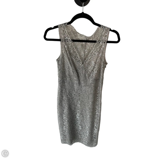Dress Party Midi By Bcbgmaxazria In Cream & Silver, Size: S