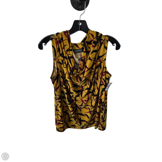 Blouse Sleeveless By Kasper In Gold & Purple, Size: Xl