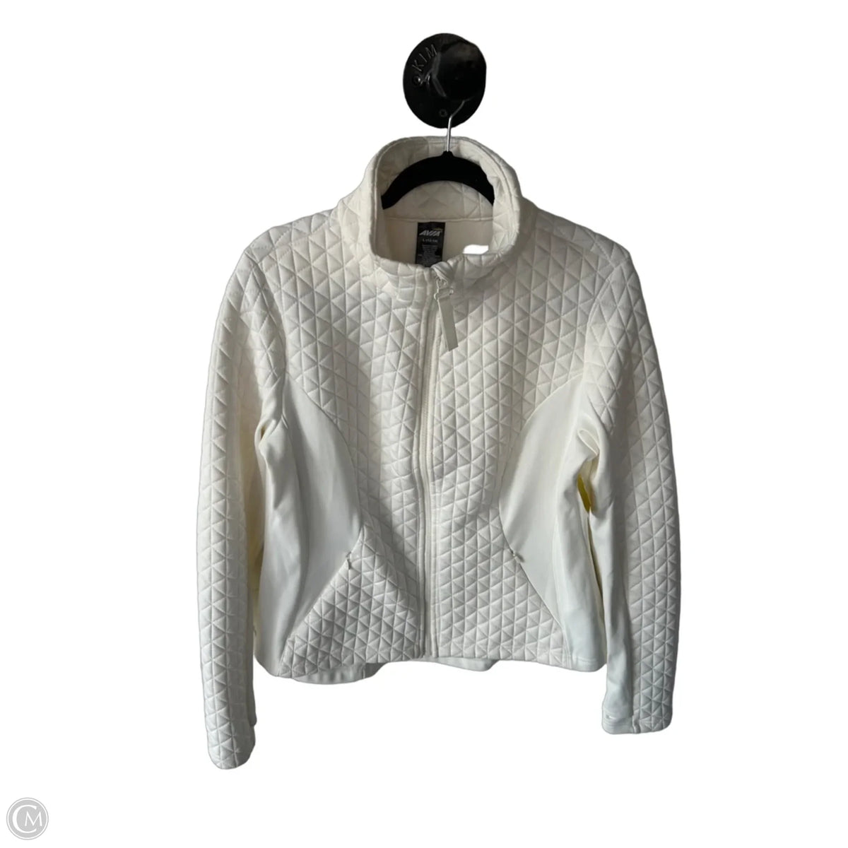 Athletic Jacket By Avia In White, Size: L