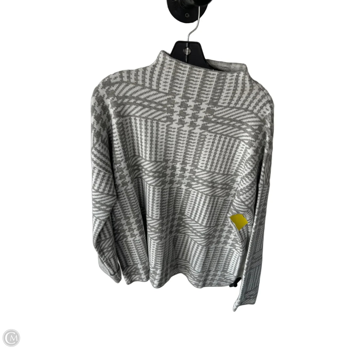 Sweater By Max Studio In Grey & White, Size: L