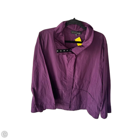 Jacket Windbreaker By Clothes Mentor In Purple, Size: Xl