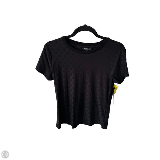 Top Short Sleeve By Liverpool In BlACK, Size: S