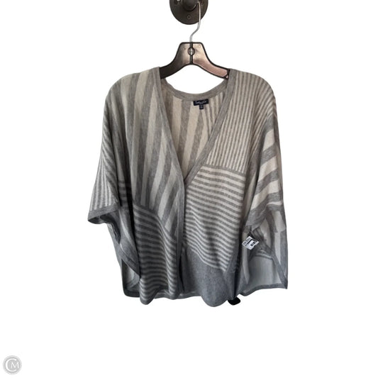Sweater Cardigan By Splendid In Grey & White, Size: S