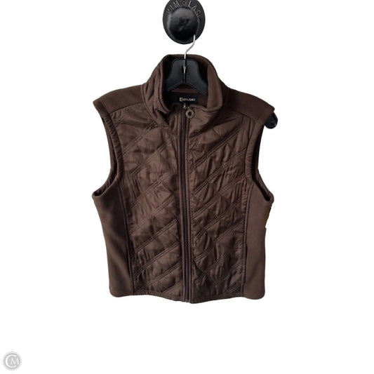 Vest Puffer & Quilted By Clothes Mentor In Brown, Size: M
