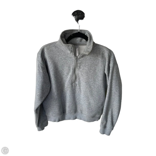 Athletic Sweatshirt Collar By Fabletics In Grey, Size: S
