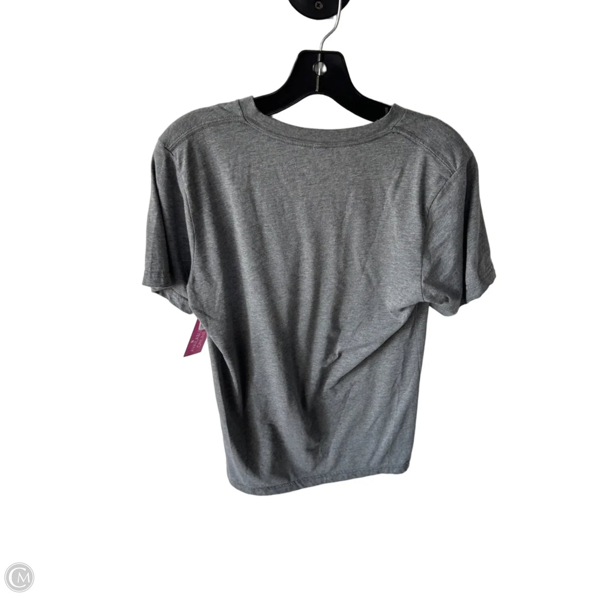 Top Short Sleeve Basic By Clothes Mentor In Grey & Red, Size: M