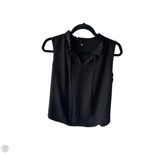 Blouse Sleeveless By Ann Taylor In Black, Size: S