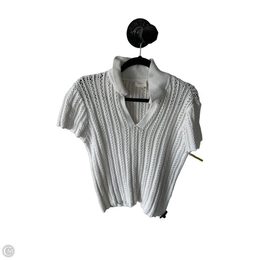 Sweater Short Sleeve By Cyrus In White, Size: L