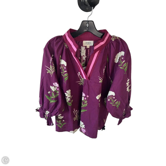 Blouse Long Sleeve By Umgee In Purple, Size: S