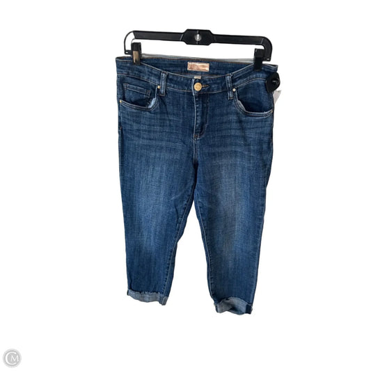Jeans Cropped By Kut In Blue Denim, Size: 12