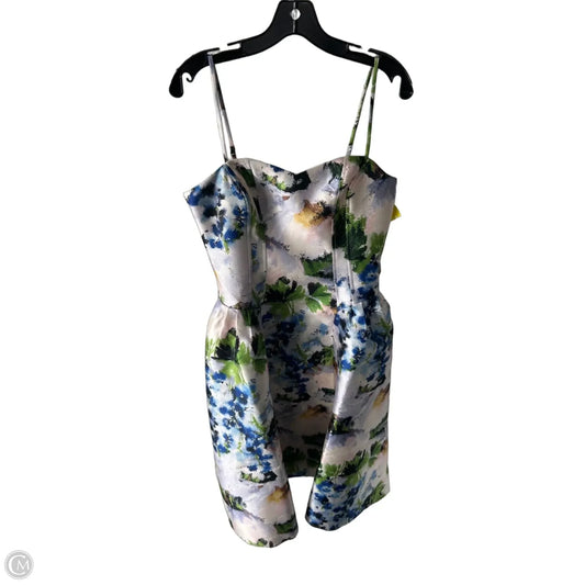 Dress Party Midi By Express In Green & White, Size: M