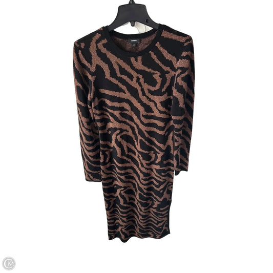 Dress Sweater By Express In Black & Brown, Size: L