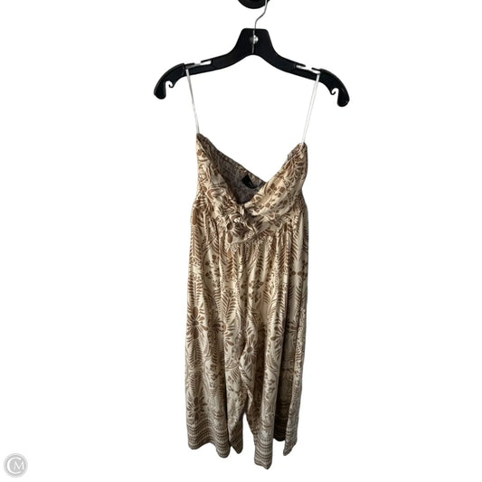 Jumpsuit By Express In Brown & Cream, Size: L