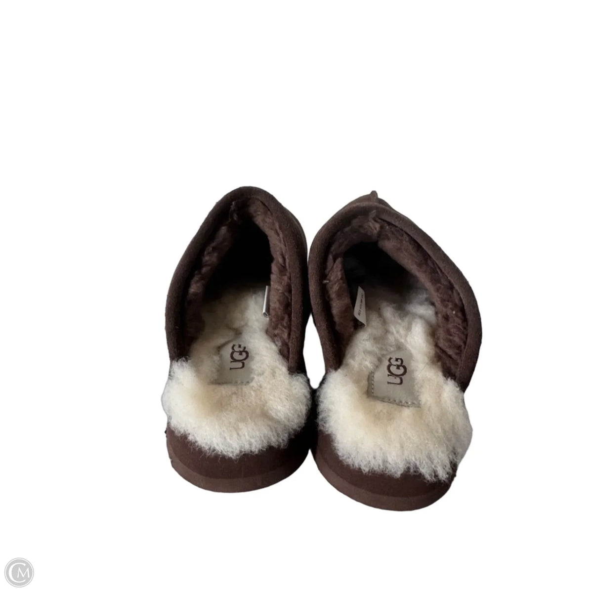 Slippers Designer By Ugg In Brown, Size: 5