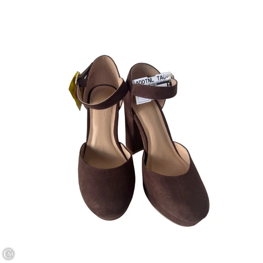 Shoes Heels Block By Clothes Mentor In Brown, Size: 5