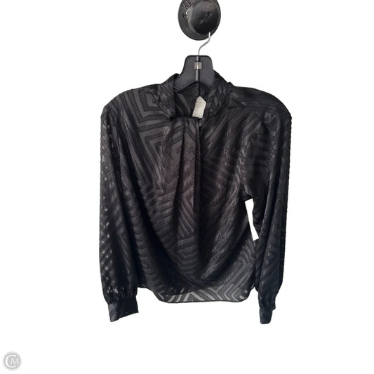 Blouse Long Sleeve By Express In Black, Size: M