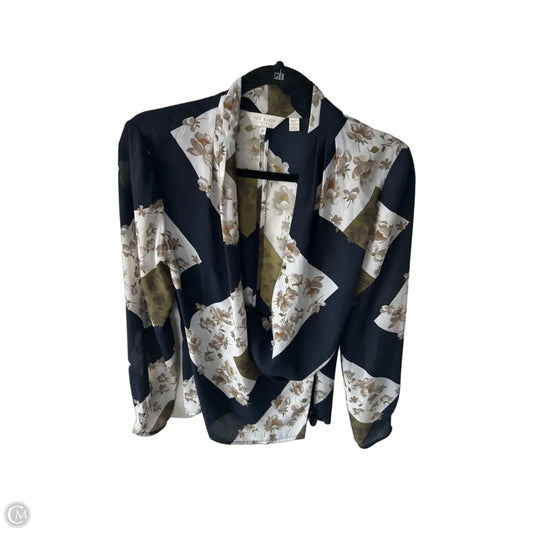 Blouse Long Sleeve By Ted Baker In Blue & Green, Size: Xs