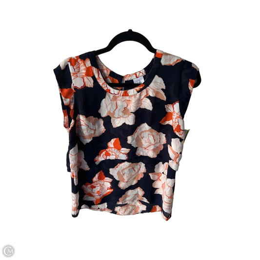 Blouse Sleeveless By Cabi In Blue & Orange, Size: S