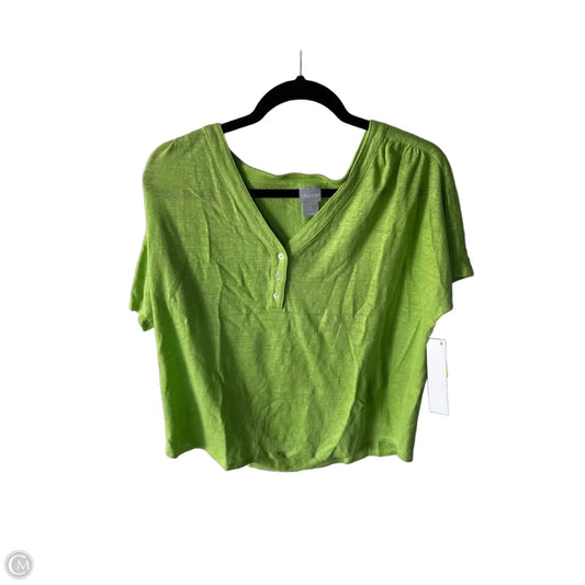 Top Short Sleeve By Chicos In Green, Size: L