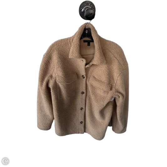 Jacket Shirt By Banana Republic In Brown, Size: S