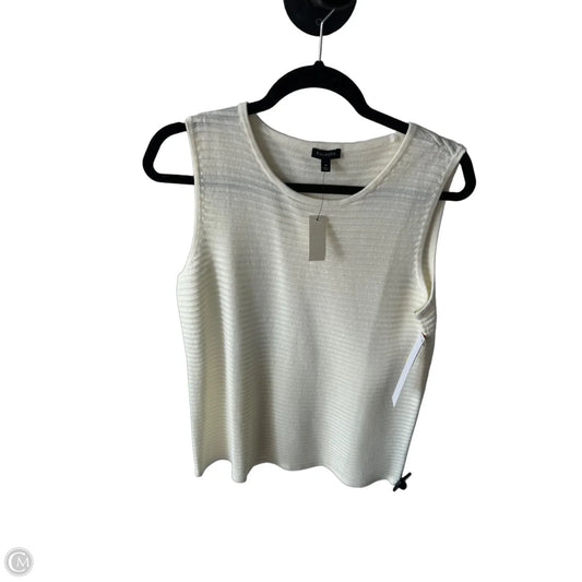 Vest Sweater By Talbots In Cream, Size: M