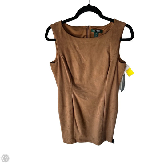 Dress Work By Lauren By Ralph Lauren In Brown, Size: L