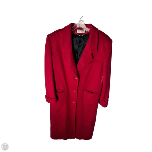 Coat Wool By Ashley Scott In Red, Size: M