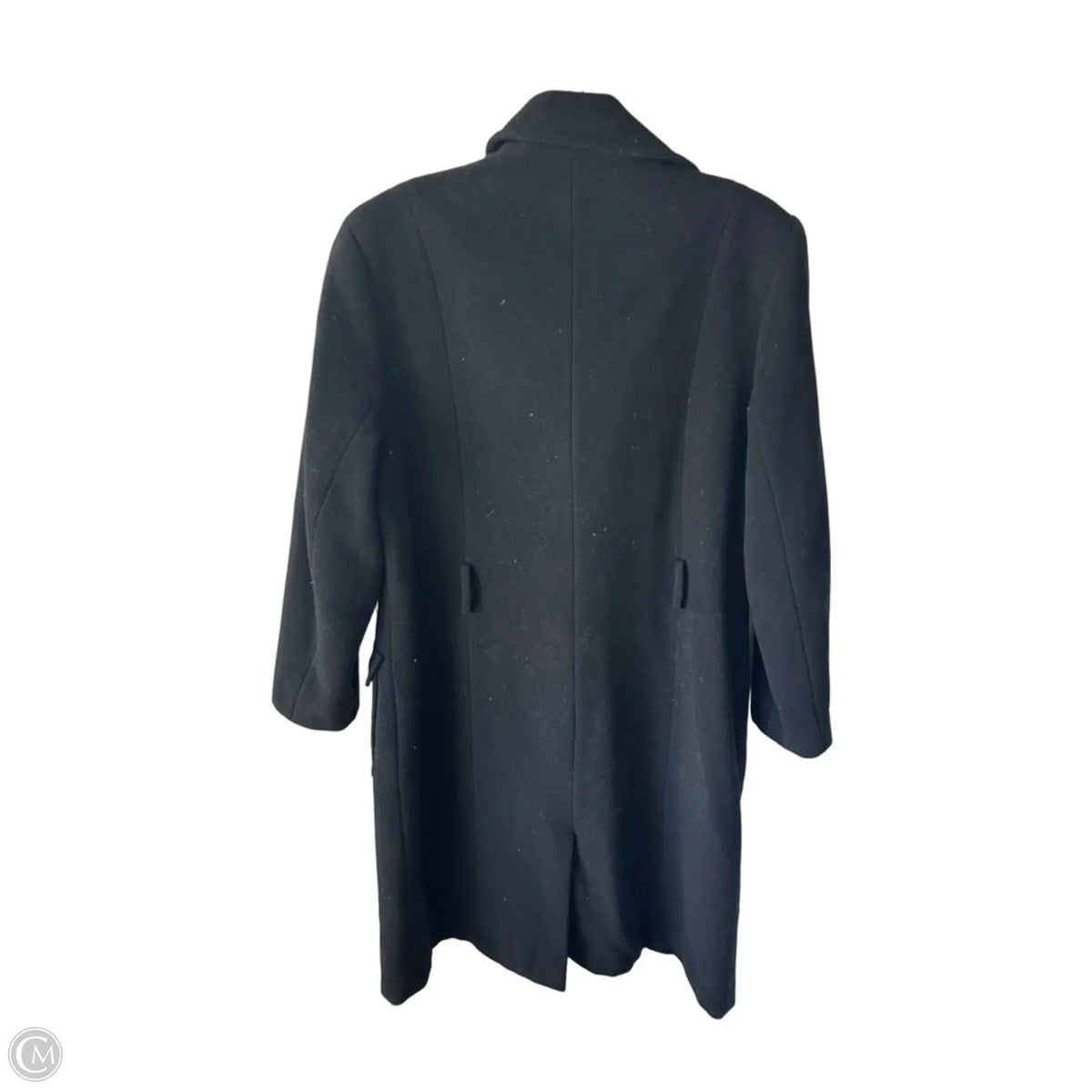 Coat Wool By Clothes Mentor In Black, Size: L