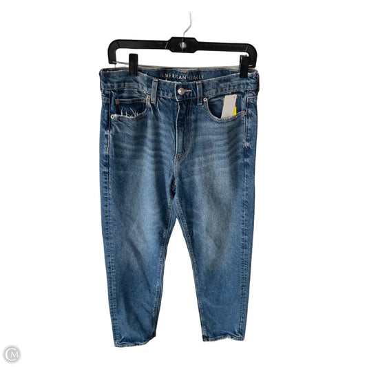 Jeans Straight By American Eagle In Blue Denim, Size: 6