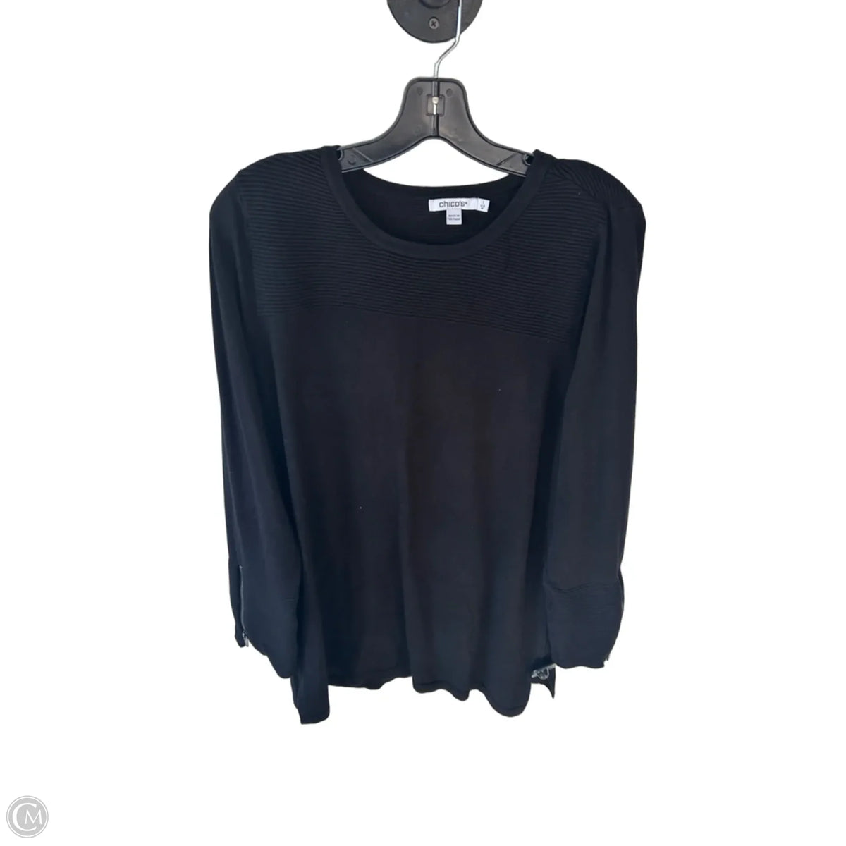 Sweater By Chicos In Black, Size: M