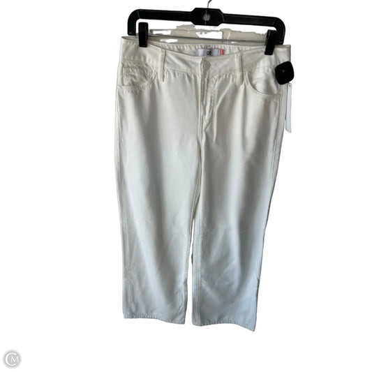 Jeans Boot Cut By Cabi In White Denim, Size: 2
