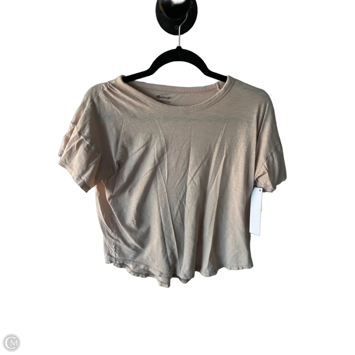 Top Short Sleeve Basic By Madewell In Pink, Size: L