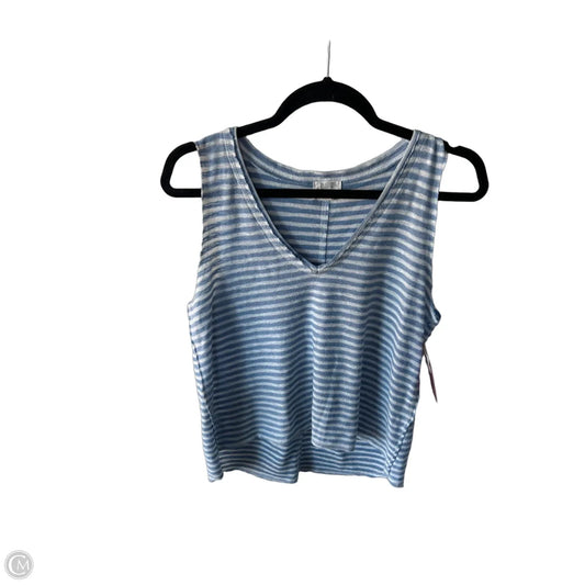 Top Sleeveless By Project Social Tee In Blue & White, Size: M