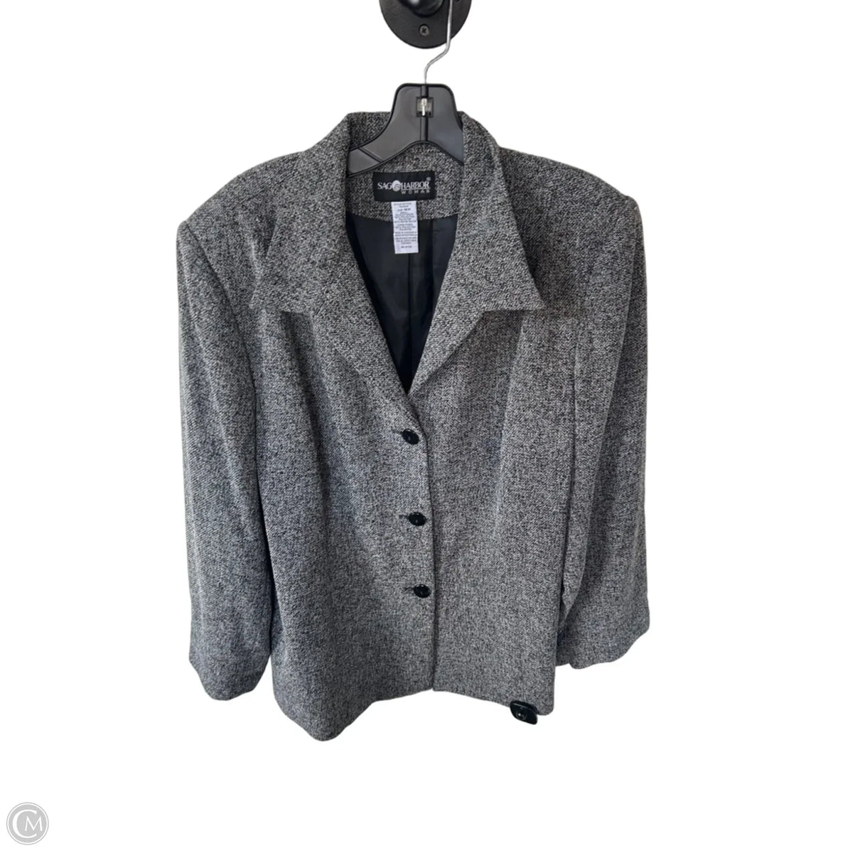 Blazer By Sag Harbor In Grey, Size: 1x
