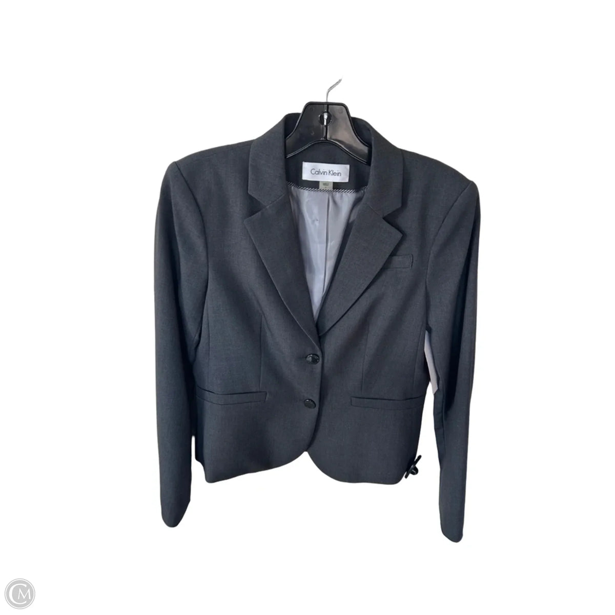 Blazer By Calvin Klein In Grey, Size: S