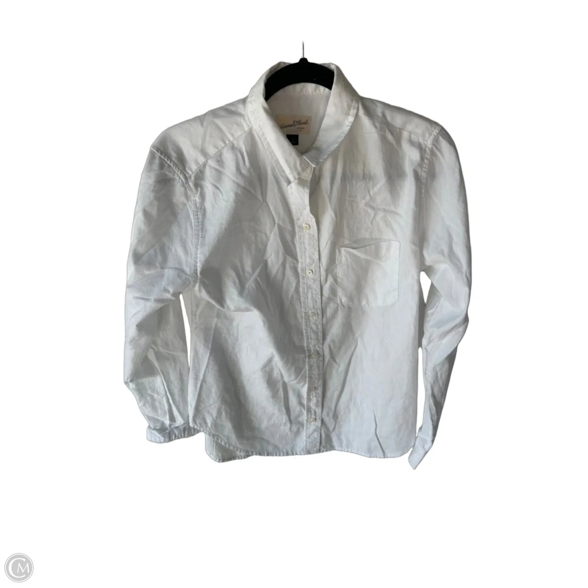Blouse Long Sleeve By Universal Thread In White, Size: S