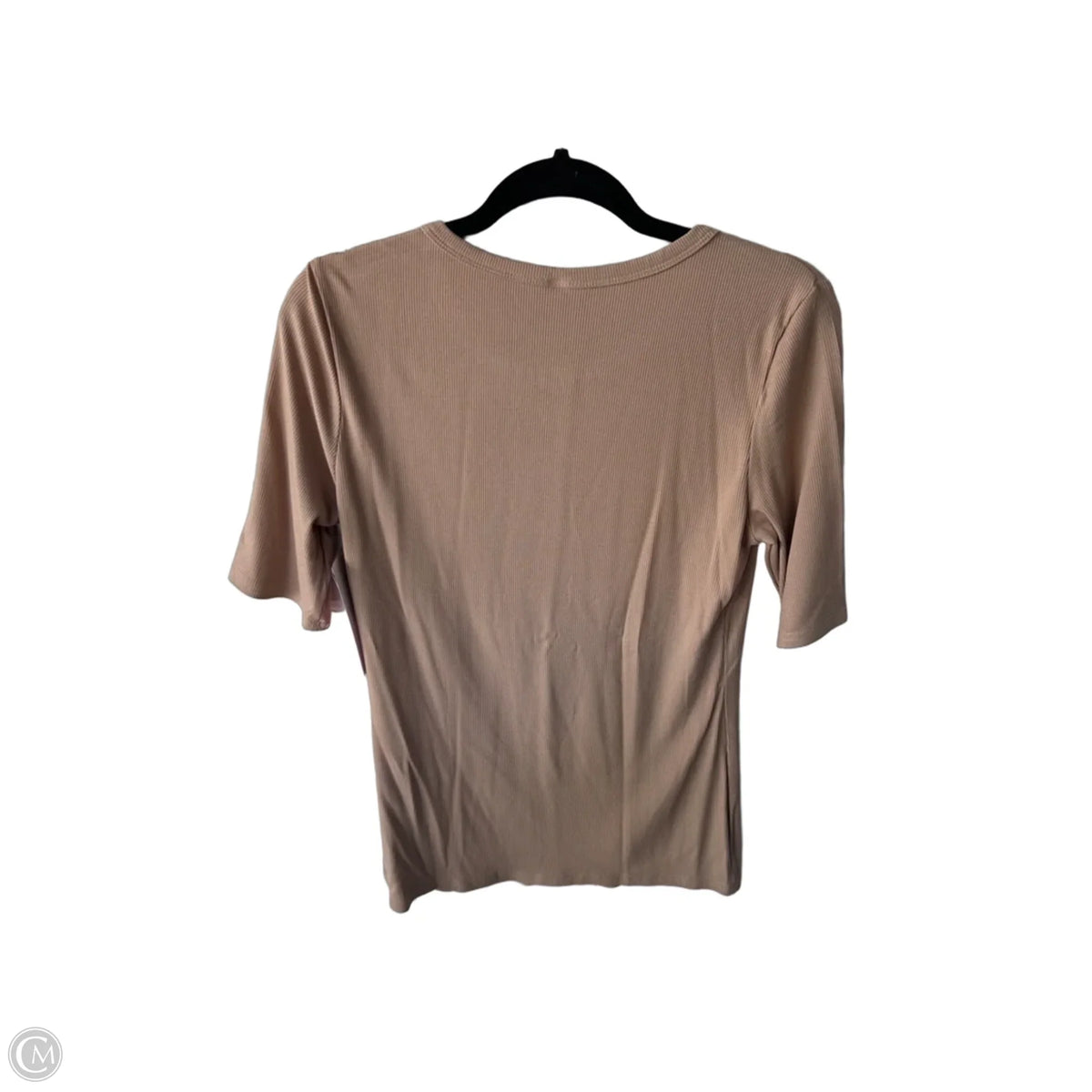 Top Short Sleeve Basic By Cme In Tan, Size: M