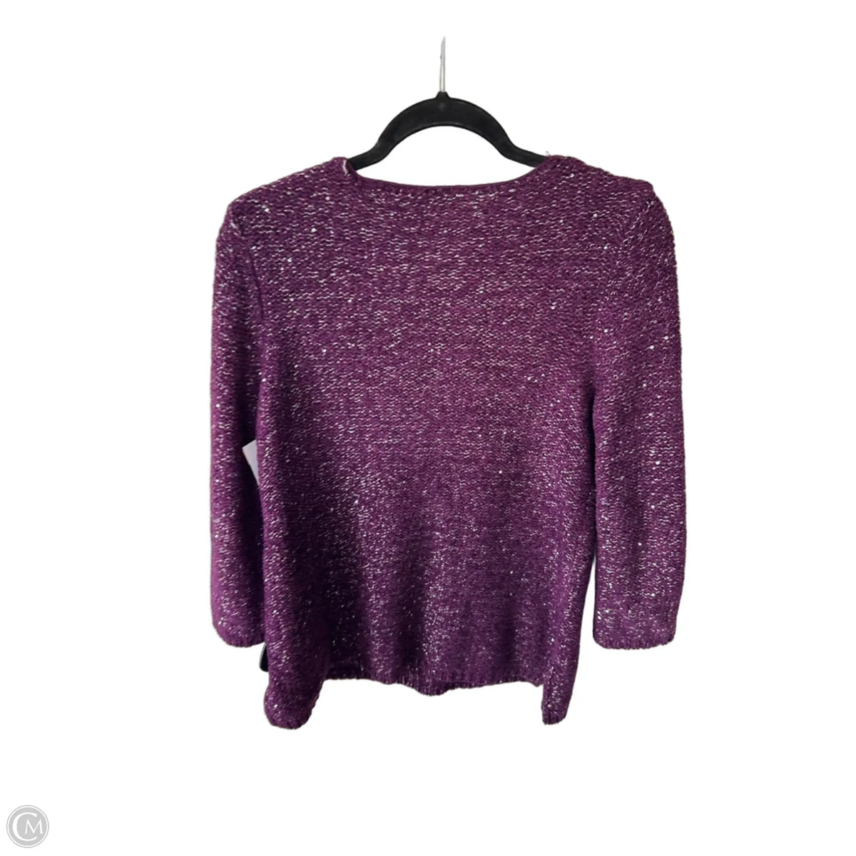 Sweater By Chicos In Purple & Silver, Size: S